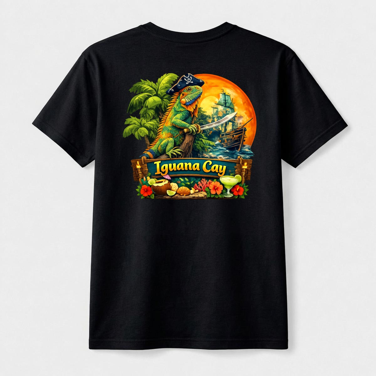 Iguana Pirate Men's T-Shirt | Gildan 5000