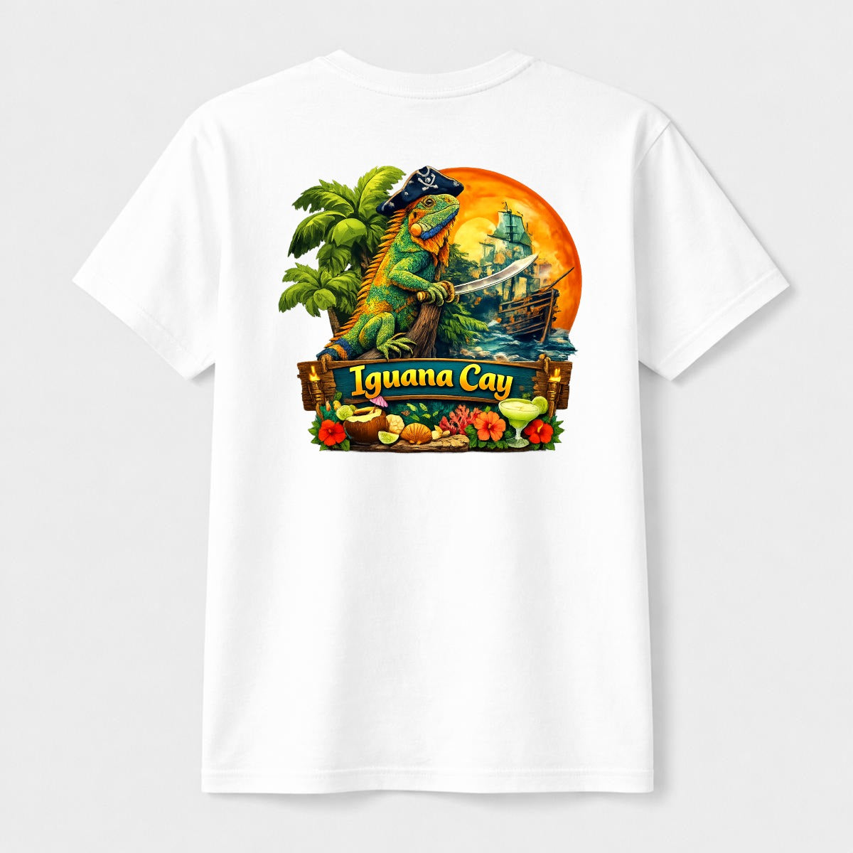 Iguana Pirate Men's T-Shirt | Gildan 5000
