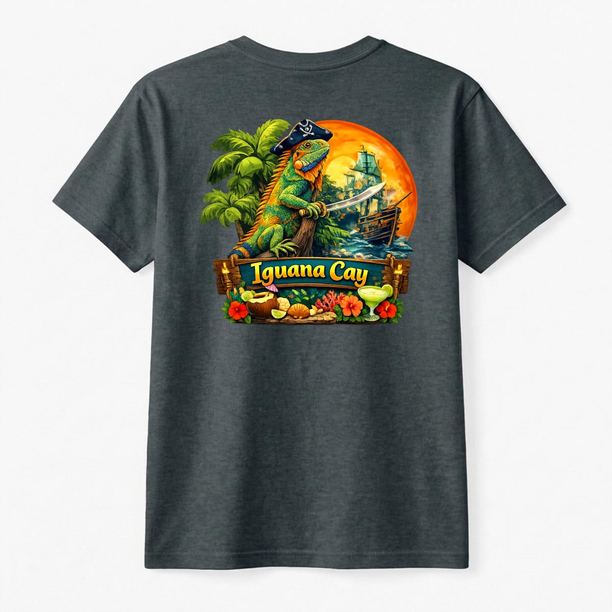 Iguana Pirate Men's T-Shirt | Gildan 5000