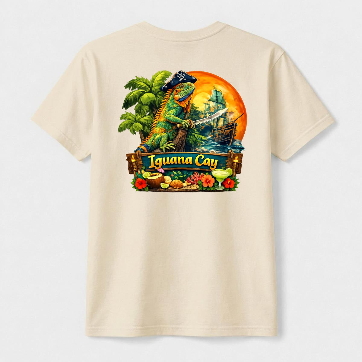 Iguana Pirate Men's T-Shirt | Gildan 5000